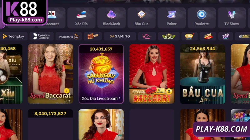Live Casino tại nền tảng mang đến trải nghiệm trực tiếp sống động